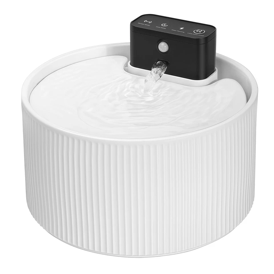 Feriva Katzenbrunnen Kabellos Keramik, Wiederaufladbar Batteriebetrieben 4000... - Bild 1 von 4