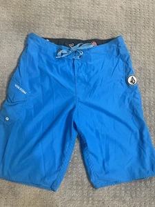 Volcom Men’s Swim Trunks Shorts Blue  Sz 32 - Picture 1 of 5