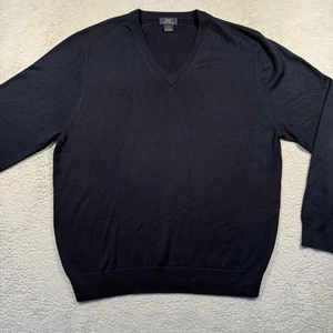 Brooks Brothers 346 V-Neck Sweater Mens Large Silk Cotton Blend Knit Top - Picture 1 of 5