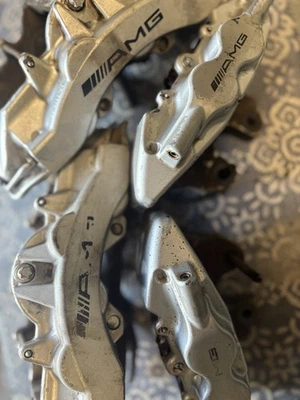 04 梅赛德斯 R230 SL55 制动卡钳,AMG 布雷博前后,套装 OEM E55 S55 — 第 1/4 张图片