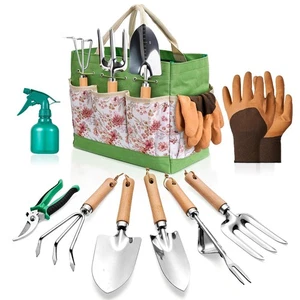 Gardening Tools – 9-Piece Garden Tools Set with Heavy-Duty Stainless Steel Ha... - Picture 1 of 7
