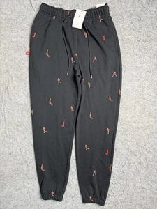 Jordan Sweatpants Mens Medium Black Graphic Basketball DH3519-010 Joggers Pants - Picture 1 of 17