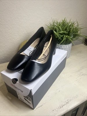Zapatos de salón Liz Claiborne Faris negros de tacón ancho para mujer talla 11” Foto 1 de 4
