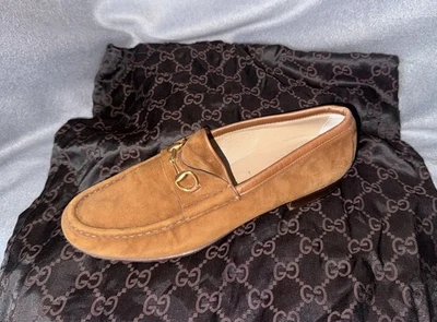Mocasines de colección GUCCi marrón gamuza camel Horsebit 7.5 B 1002551 Foto 1 de 4