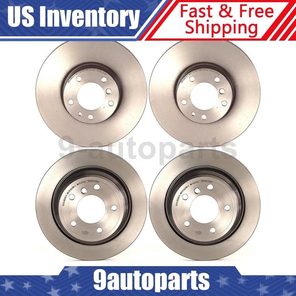 Rotores de freno de disco delanteros traseros Brembo OE para BMW 540i 1997 1998 1999 2000 Foto 1 de 4