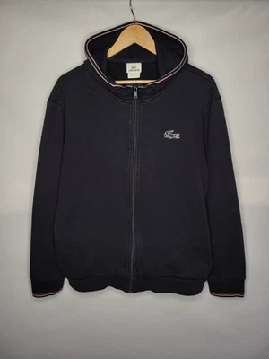 Sudadera con capucha y cremallera completa Lacoste sudadera de felpa francesa para hombre talla 6 XL negra Foto 1 de 4