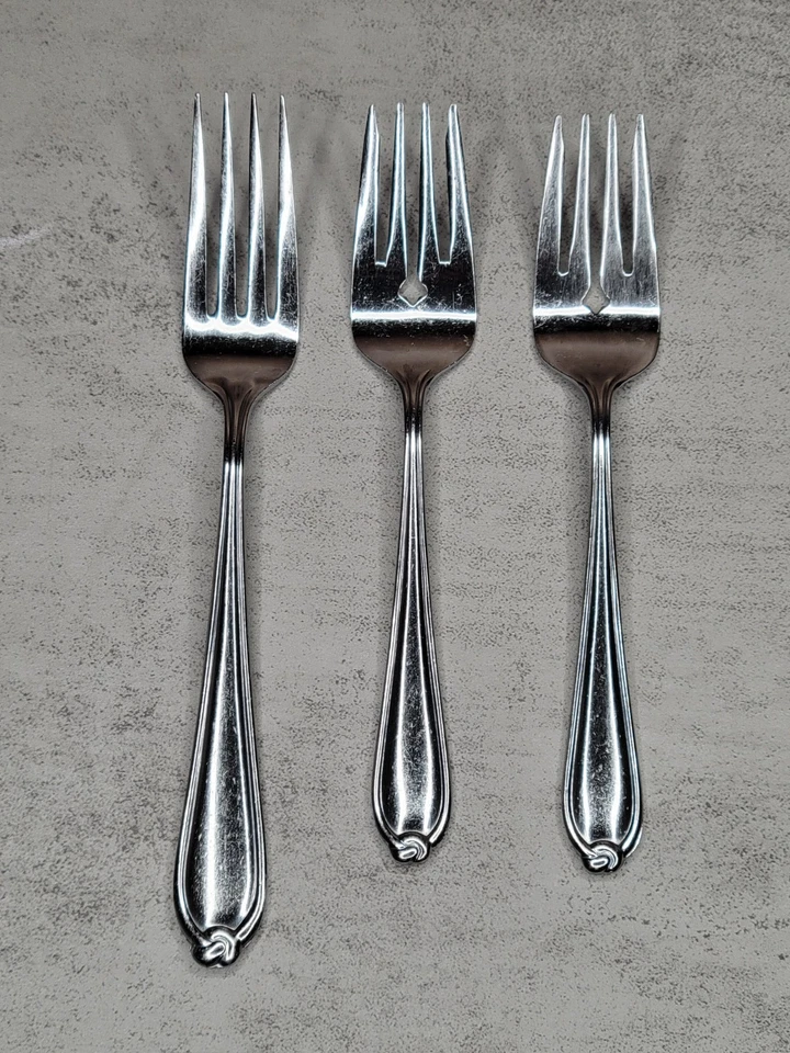 Cubiertos de acero inoxidable The Cellar Japón 3 tenedores - 2 ensaladas 1 patrón de nudo de cena Foto 1 de 4
