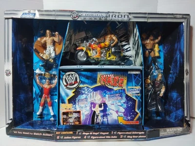 2002 WWF WWE Jakks Raw Chrome Iron Collection Stage Rage Playset Hulk Hogan HHH - image 1 of 4