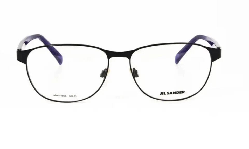 Marco de gafas Jil Sander JS2138 auténtico para hombre azul metal Wayfarer RTL $809 Foto 1 de 4