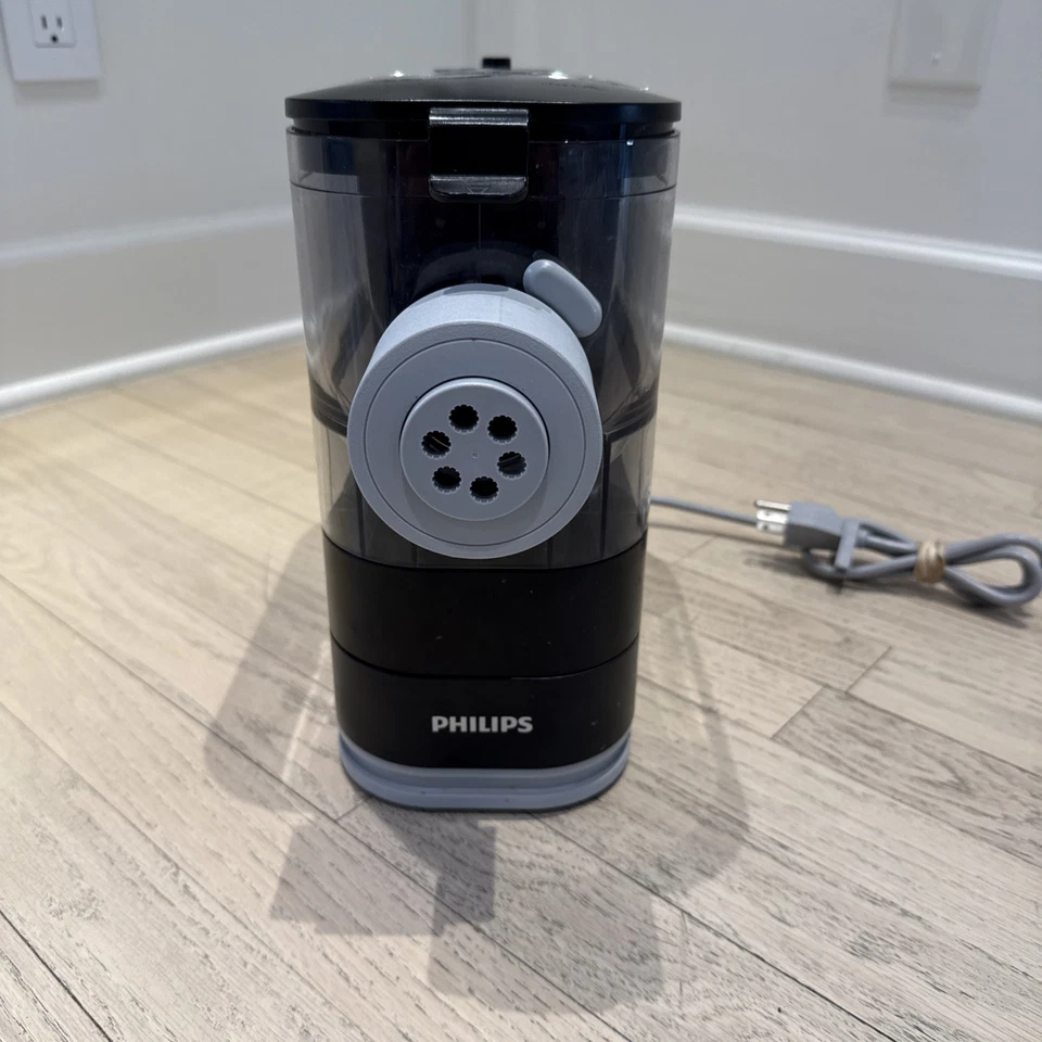 Máquina de massas compacta Philips HR2371 preta mistura amassadeiras economia de espaço - Imagem 1 de 4