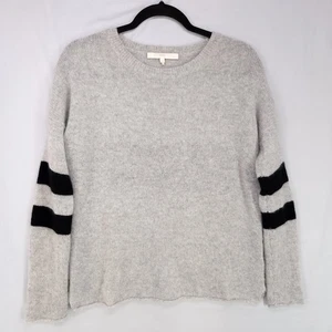 Naked Cashmere Pullover Sweater Womens Size Small Gray Striped Top Lightweight - Picture 1 of 12