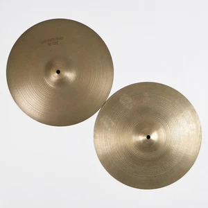 Used hi-hat cymbal pair ZILDJIAN A Zildjian NEW BEAT HIHAT Pair 14 inch - Picture 1 of 5