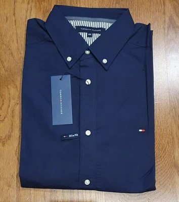 Tommy Hilfiger Poplin Shirt Blue XXL 44-46 INCH CHEST - Image 1 of 4