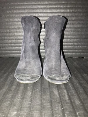 Salto Feminino Vince Vero Cuoio Couro Preto Tamanho 7.5M Fabricado na Itália - Imagem 1 de 4