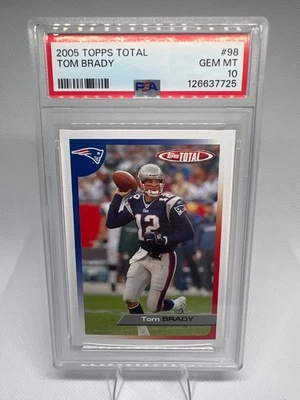 2005 Topps Total Tom Brady #98 PSA 10 - Image 1 of 2