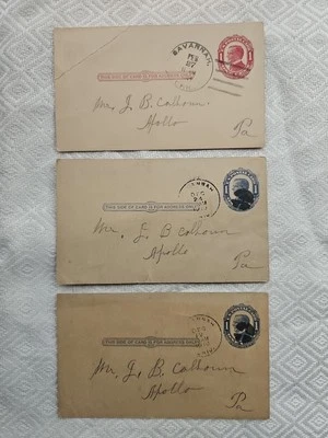 1 Cent Postal Cards. (3) 1910-1914 - Image 1 of 4