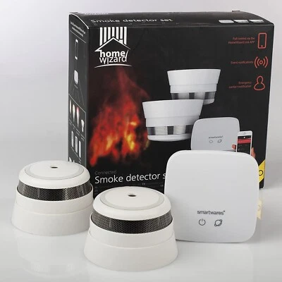 SMARTWARES NUOVISSIMO SIGILLATO Homewizard SH8-99101 Set rilevatore di fumo serie PRO, bianco, 868
