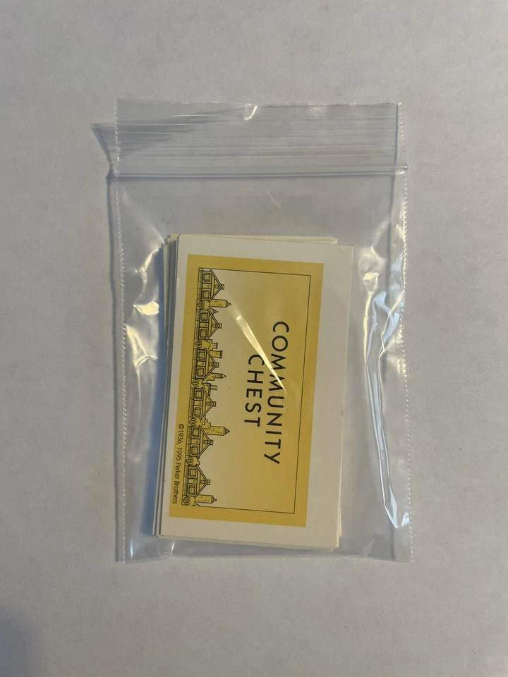 Monopoly Deluxe Edition 1998 Replacement Parts Pieces Community Chest Cards - Image 1 of 1