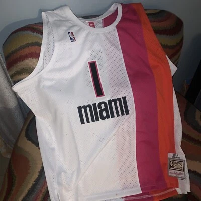 MITCHELL&NESS MIAMI HEAT #1 CHRIS BOSH FLORIDIAN NBA JERSEY NWT SIZE 4XL Mens - Image 1 of 4