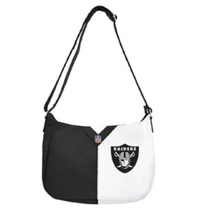 Raiders Las Vegas Oakland 133-0036 Pebble Split Hobo Purse Bag 14" L - Picture 1 of 3