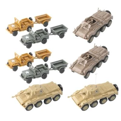 8/Set Veicolo per Rimorchio Blindato 1/72 Battle 4D Model Kit Toy Desk Decor - Immagine 1 di 4