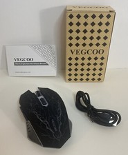 Vegcoo Wireless Gaming Mouse, Rechargeable Black