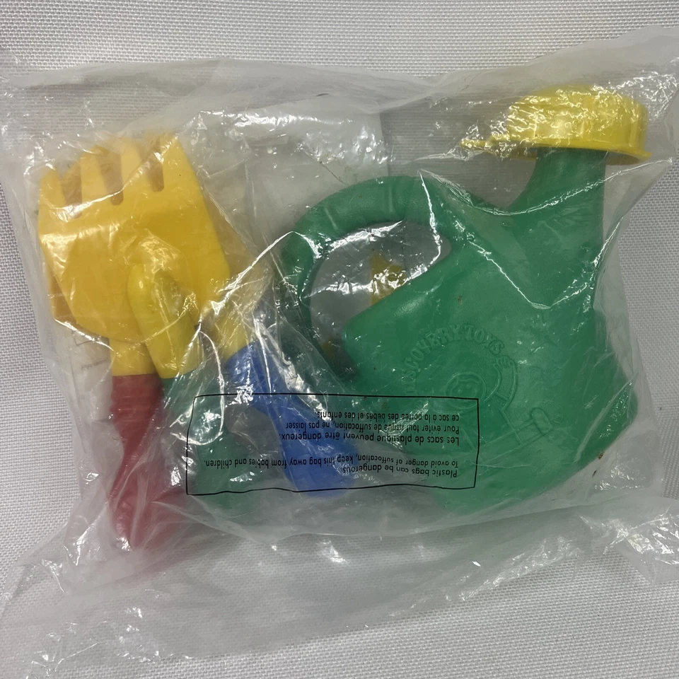 Discovery Toys Children's Garden Gear Watering can shovel hand tools seeds NOS - Image 1 of 4