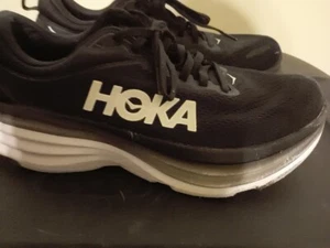 Hoka One One Bondi 8 Laufschuh schwarz weiß Herren gebraucht ohne Karton Größe 9,5? - Bild 1 von 6