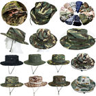 Boonie Bucket Hats Outdoor Fishing Hunting Wide Brim Mesh Camo Safari Sun Caps
