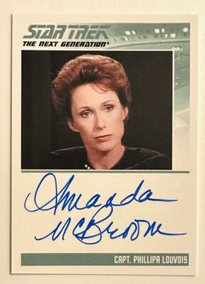 STAR TREK NEXT GENERATION : AMANDA McBROOM as CAPT. PHILLIPA LOUVOIS AUTO CARD - Image 1 of 2