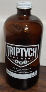 32oz Beer Growler TRIPTYCH BREWING 🍺 Savoy Illinois University UIUC collector - Picture 1 of 3
