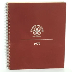 Avon Presidents Club Appointment Calendar 1979 Spiral Bound Rust Velvet - Picture 1 of 8