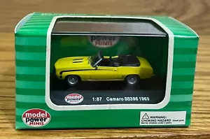 Model Power Minis Die Cast Yellow 1969 Chevrolet Camaro HO 19252 - Picture 1 of 6