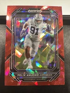 2023 Panini Prizm Draft Picks " RED Cracked Ice" Felix Anudike-Uzomah RC #190 - Picture 1 of 2