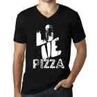 Camiseta de Cuello V para Hombre Me Encanta La Pizza – Love Pizza – T-shirt