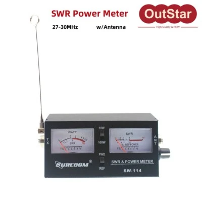 SWR Power Meter 27-30MHz RF Field Strength Meter w/Antenna Surecom SW-114 - Image 1 of 4