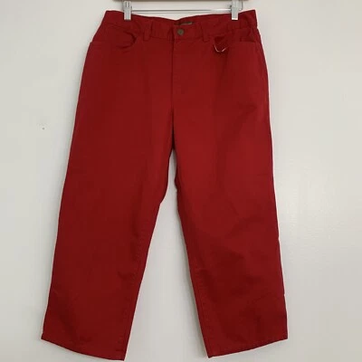 Lauren Ralph Lauren Jeans Womens 8 Red 100% Cotton Straight Leg Capri Pants - Image 1 of 4