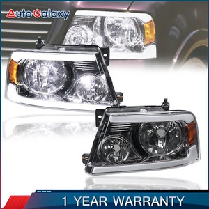 Chrome LED DRL Headlights Turn Signal For 04-08 Ford F150 05-08 Lincoln Mark LT - Picture 1 of 12