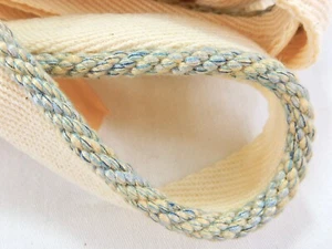 Neu Merwitz 3/16" Gewebte Kordel mit Nählippe. Blues Cream Ivory. 6 Yds. T-228 - Bild 1 von 7