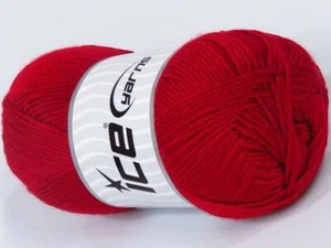 4-Skein Lot AntiPilling Baby Yarn FREE SHIPPING light 4x100g/250m Dark Red - Picture 1 of 4