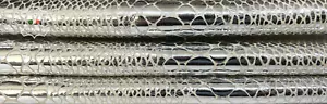 METALLIC SILVER SNAKE PRINT On Thick Italian Goatskin Leather 4+sqf 1.2mm #B7834 - Picture 1 of 7