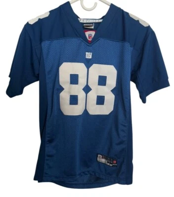 Camiseta deportiva Hakeem Nicks #88 New York Giants Reebok azul NFL juvenil cosida grande Foto 1 de 4