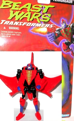 Transformers Beast Wars 1996 TERRORSAUR complete FULL CARD dinobot pterodactyl - Image 1 of 4