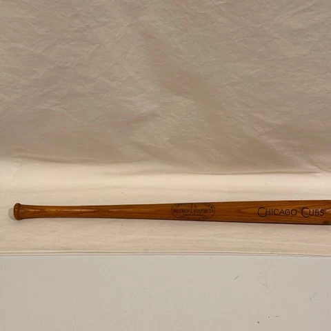 Chicago Cubs Mini Baseball Bat - 125 Louisville Slugger - G/VGC - 16" Long Cover