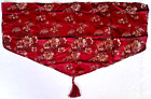JC Penny Home Collection One Tailored Oriental Red Tasseled Valance NWT 20x40