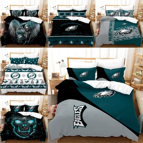 Philadelphia Eagles Duvet Cover Bedding Set Pillowcase Comforter/Quilt Cover New Cover