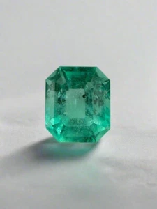 1,50 carati 7,4x6,3 mm smeraldo pulito occhi taglio smeraldo colombiano naturale unset - Foto 1 di 10