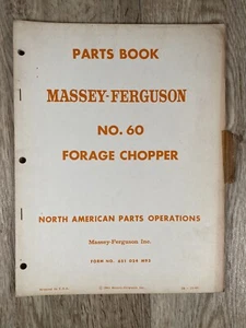 Massey Ferguson No. 60 Forage Chopper Parts Book 1961 - Picture 1 of 6