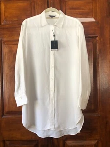 Camicia/tunica oversize Massimo Dutti Flowing miscela lyocell nuova con etichette $119 small - Foto 1 di 12