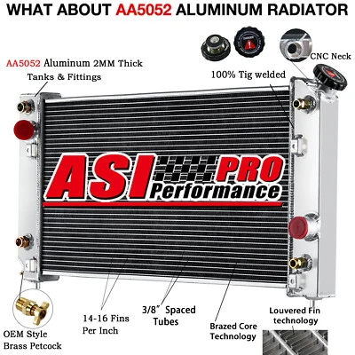 4-ROW ALUMINUM RADIATOR FOR 1994-1995 CHEVROLET S10 BLAZER/GMC SONOMA JIMMY 4.3L Foto 1 de 4